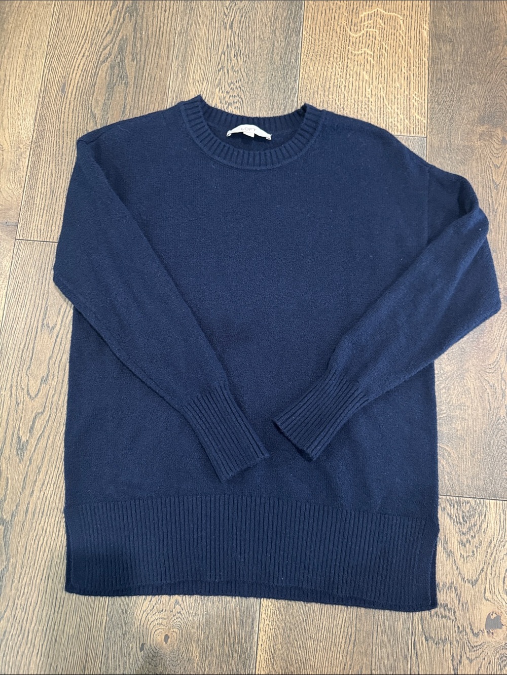 LOFT Navy Crewneck Sweater Size XS